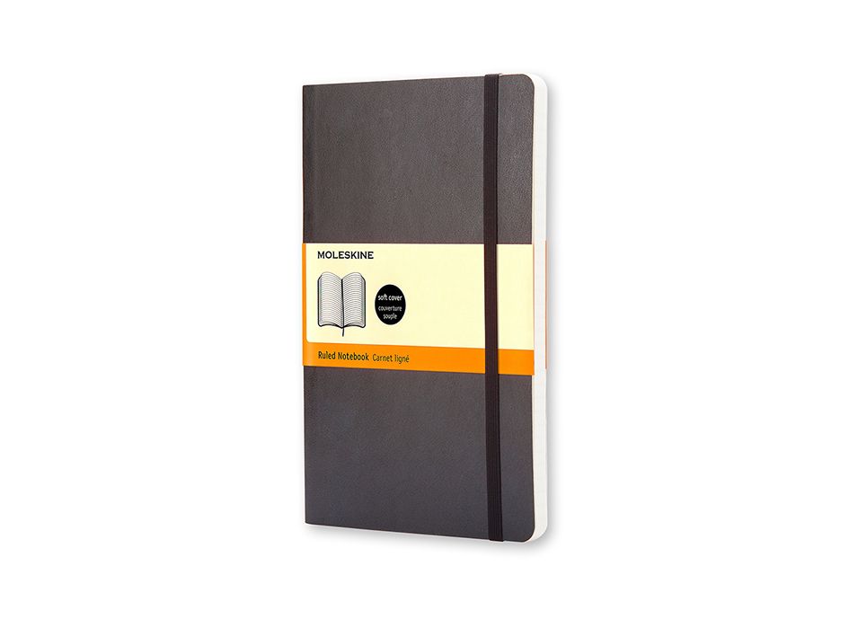 Moleskine Notatbok Myk Linjert Sort Pkt