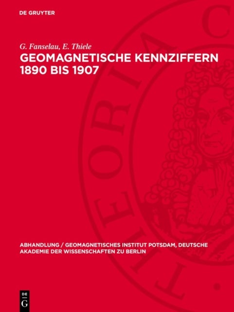 Geomagnetische Kennziffern 1890 Bis 1907