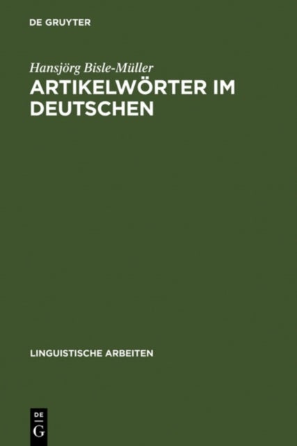 Artikelworter im Deutschen