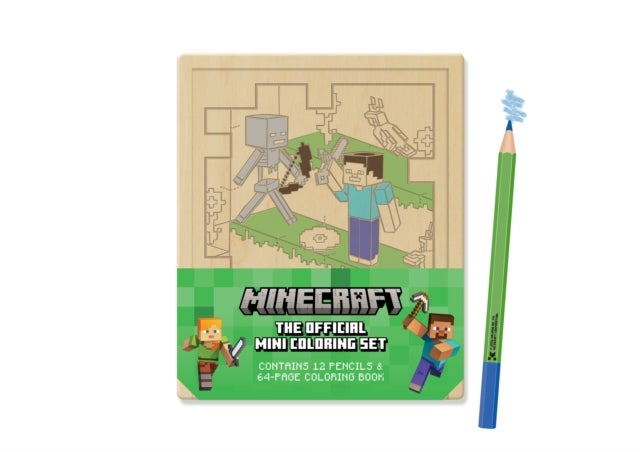 Minecraft: The Official Mini Coloring Set - Contains 64pp coloring book and 12 premium colored pencils