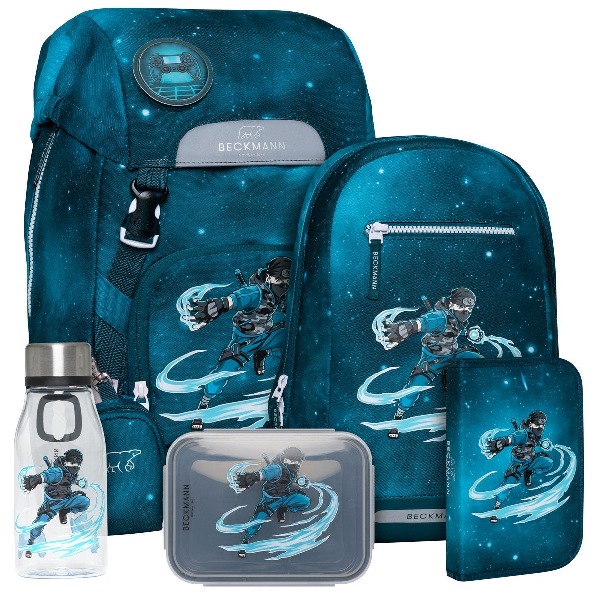 Pakke Skolesekk 1.kl Ninja Master Classic 22L - Beckmann
