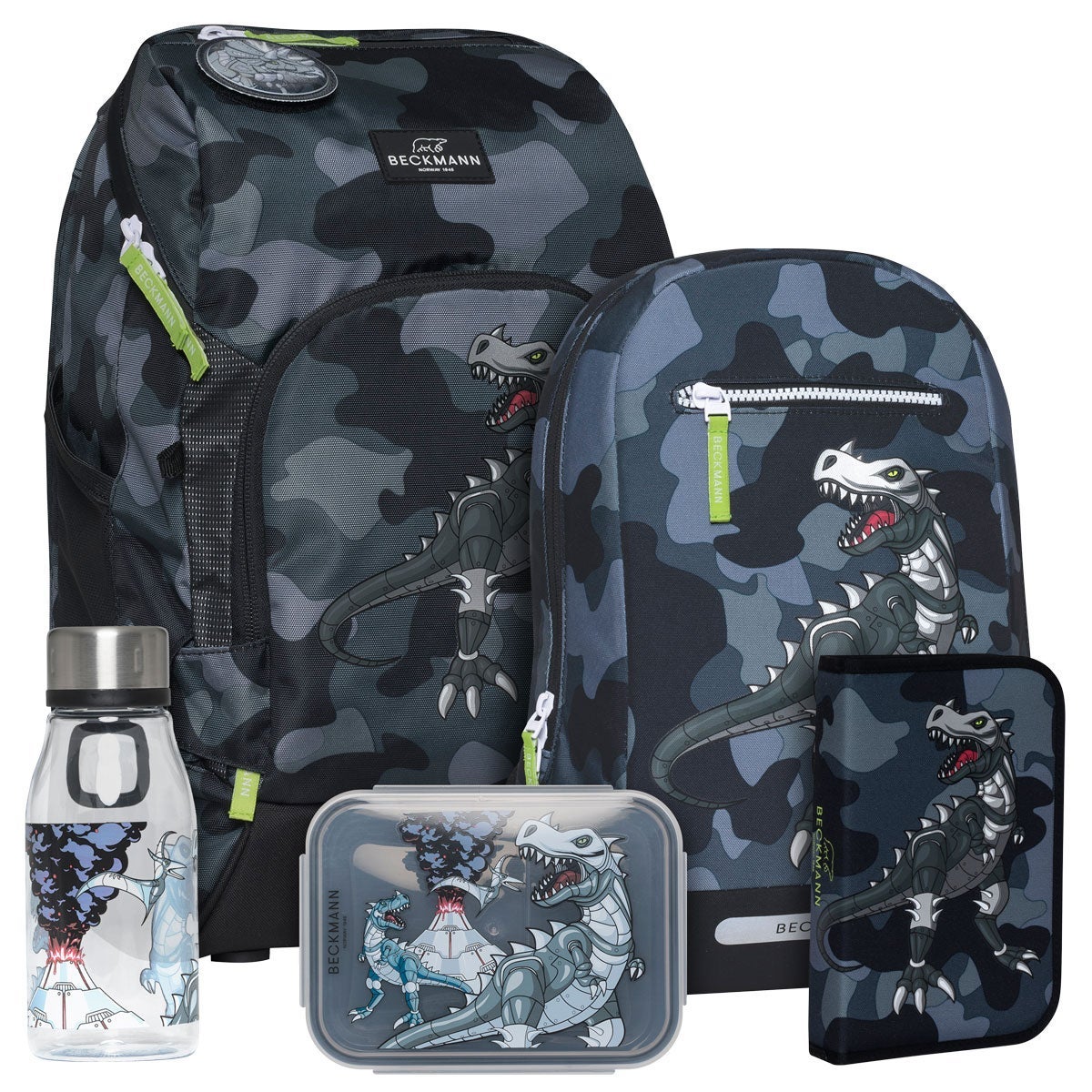Pakke Skolesekk 1.kl Camo Rex Active Air FLX - Beckmann