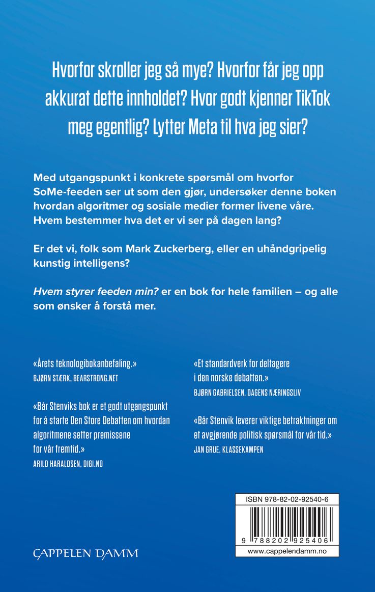 Hvem styrer feeden min?
