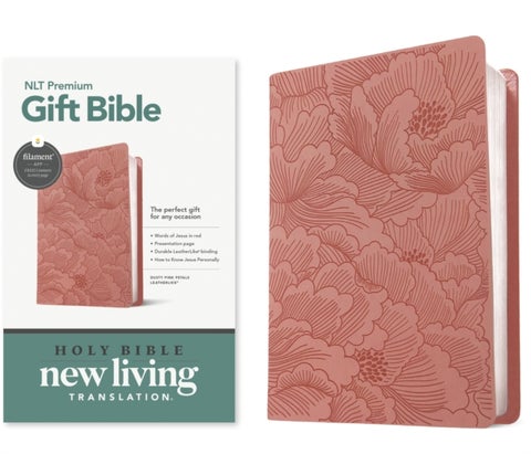 Premium Gift Bible Nlt, Filament Enabled (Leatherlike, Dusty Pink Petals, Red Letter)