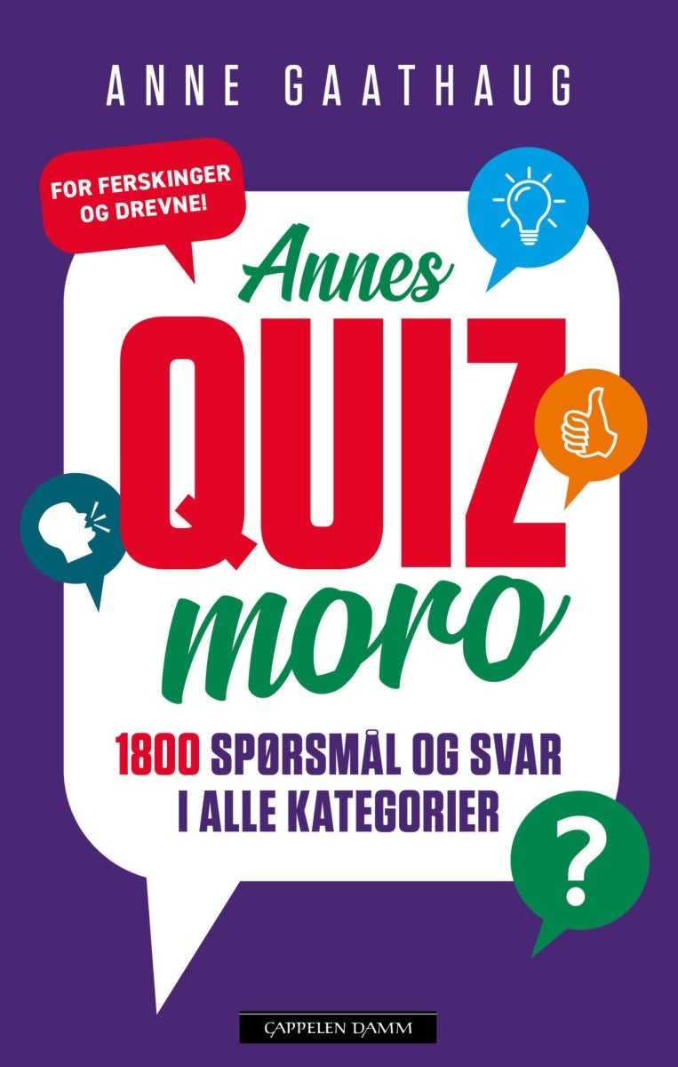 Annes quizmoro - 1800 spørsmål og svar i alle kategorier