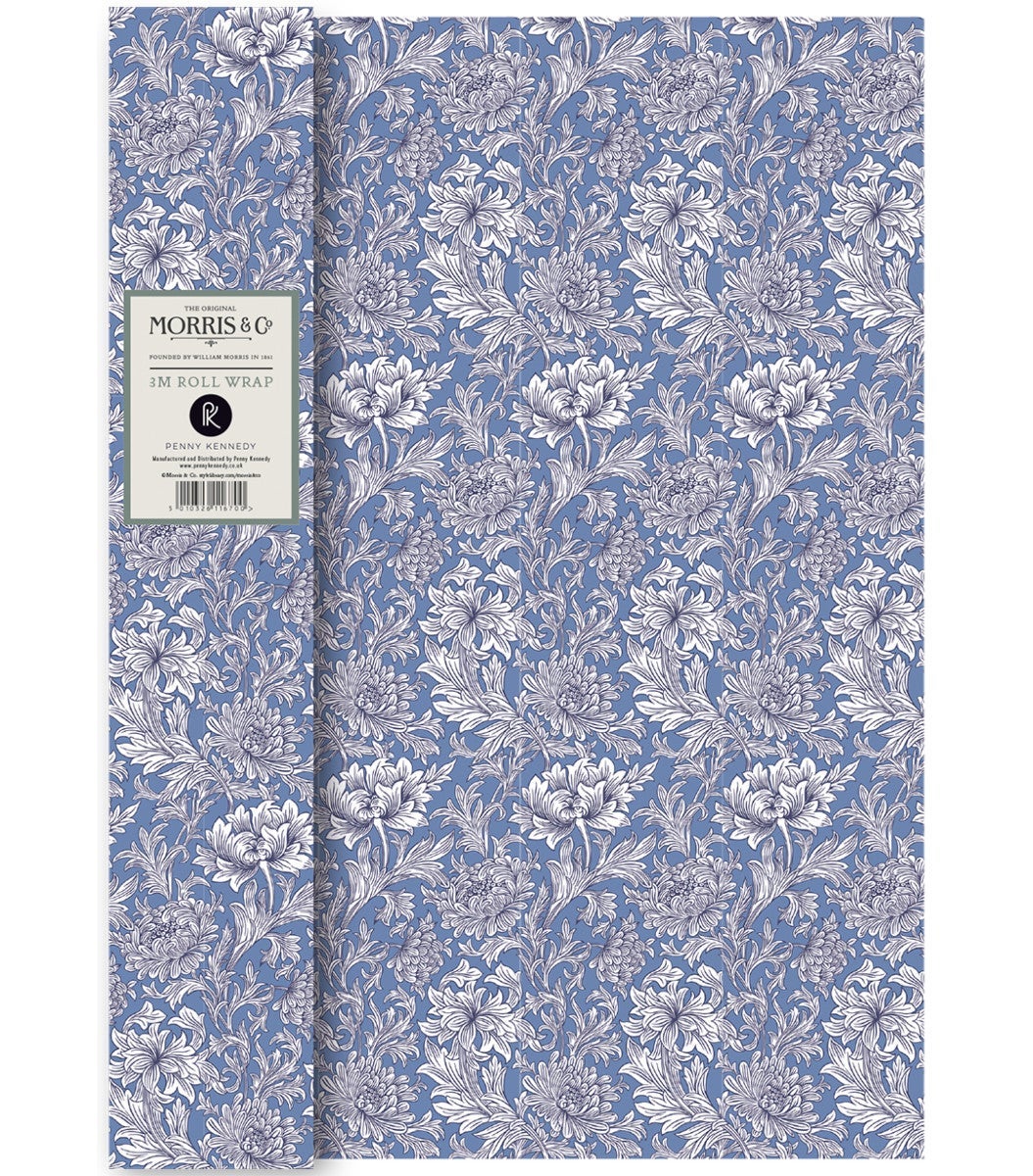 Gavepapir 3m Woad Chrysanthemum