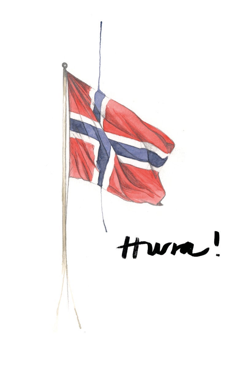 Kort gave norsk flagg Emmeselle