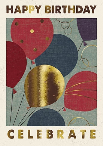 Kort Poster Print Celebrate balloons