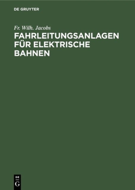 Fahrleitungsanlagen Fur Elektrische Bahnen