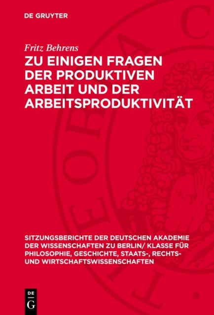 Zu Einigen Fragen Der Produktiven Arbeit Und Der Arbeitsproduktivitat