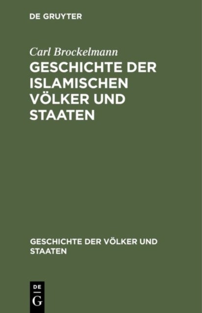 Geschichte Der Islamischen Volker Und Staaten