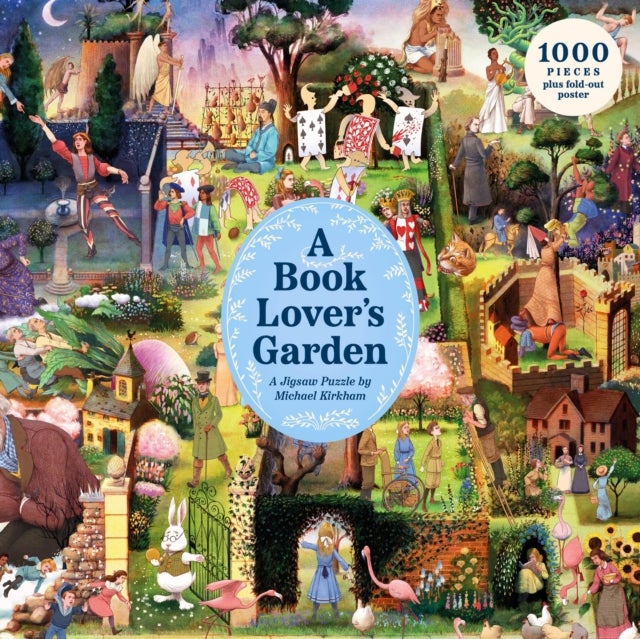 A Book Lover's Garden - A 1000-piece jigsaw puzzle by Michael Kirkham