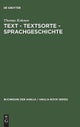 Text – Textsorte – Sprachgeschichte