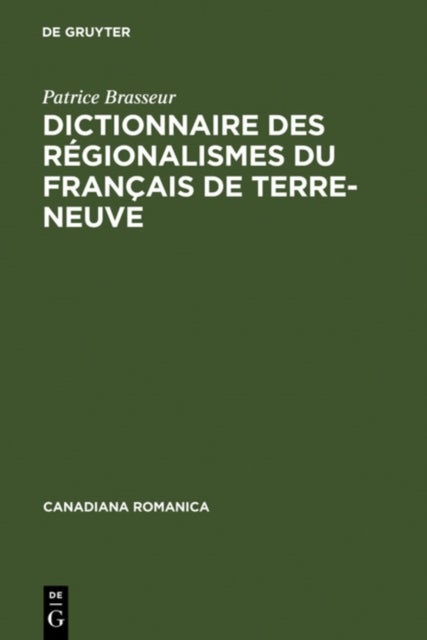 Dictionnaire des regionalismes du francais de Terre-Neuve