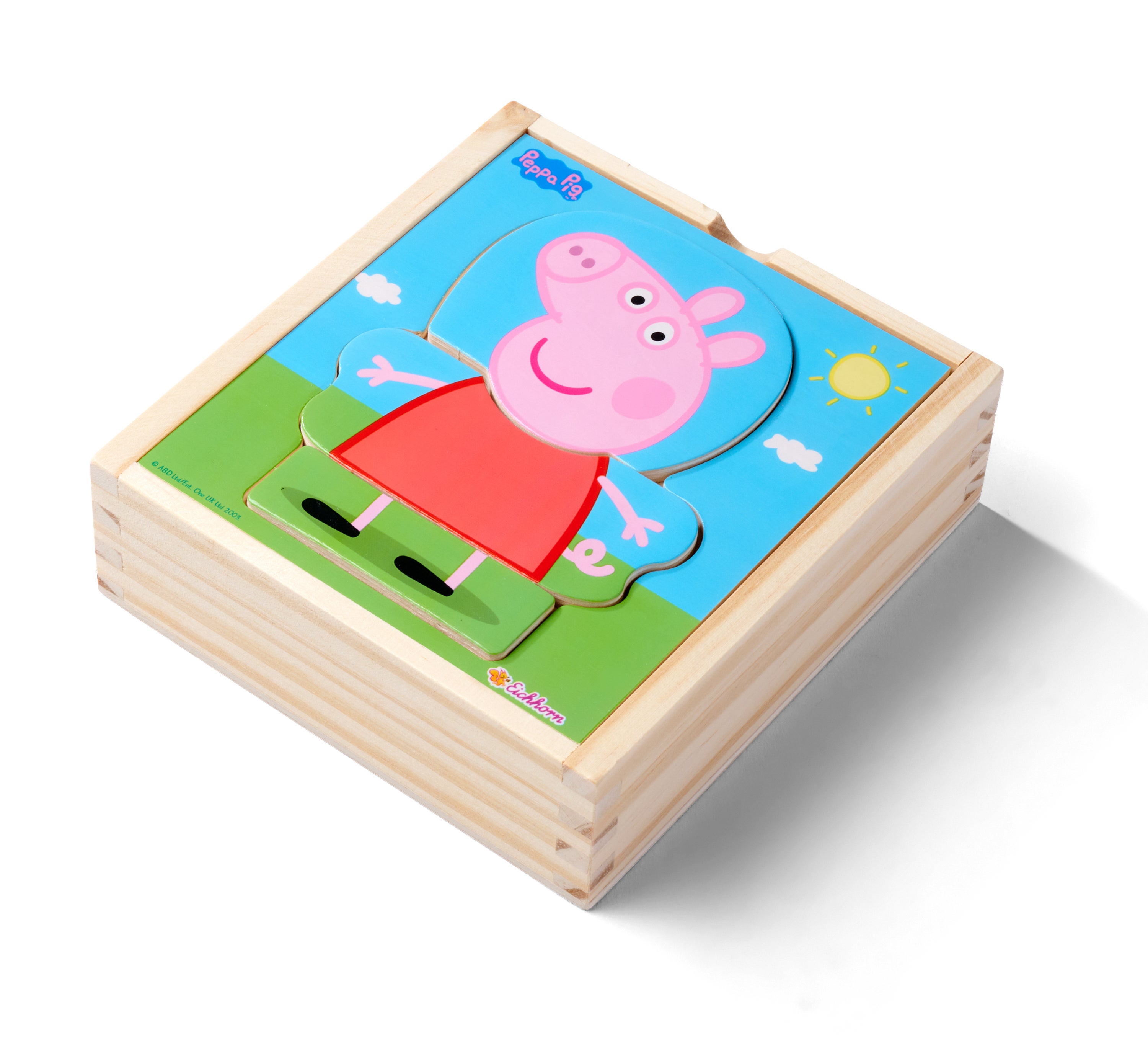 Peppa Gris Klespuslespill i tre 14 deler