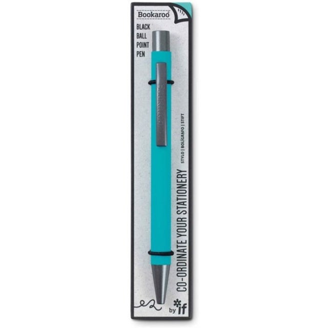 Ballpoint penn med sort blekk turkis