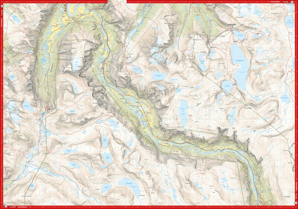 Høyfjellskart Romsdalen: Trolltindan & Høgstolen