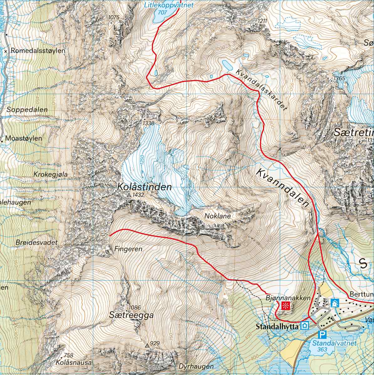 Høyfjellskart Sunnmøre: Ørsta & Volda