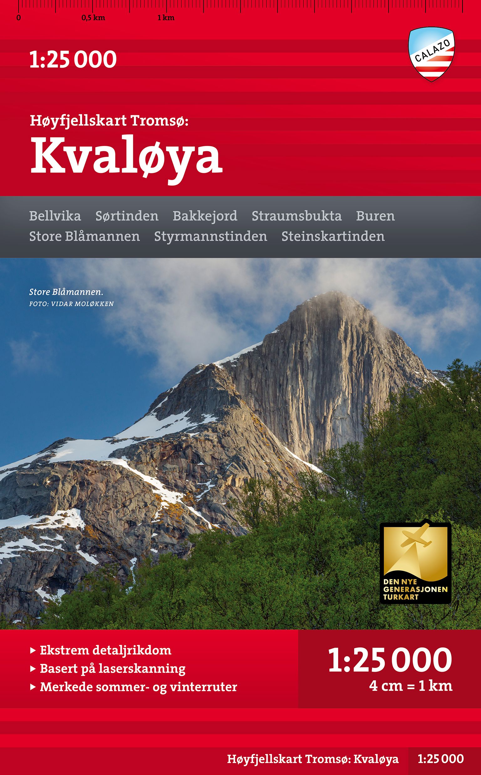Høyfjellskart Tromsø: Kvaløya
