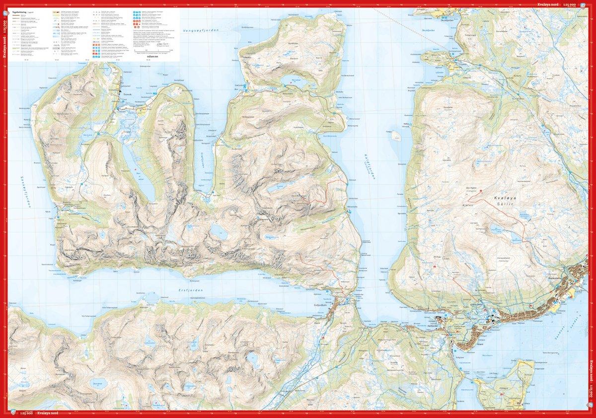 Høyfjellskart Tromsø: Kvaløya