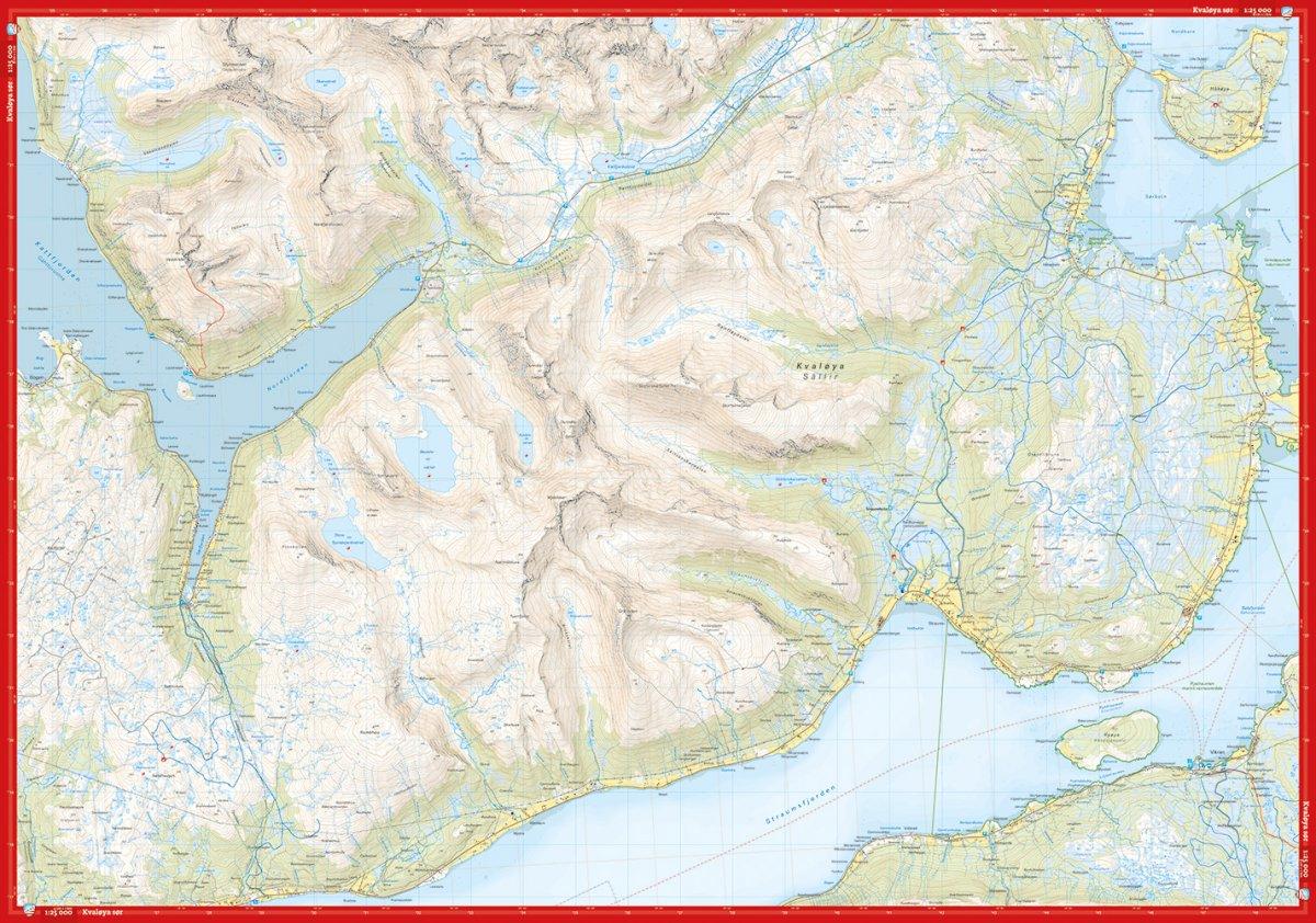 Høyfjellskart Tromsø: Kvaløya