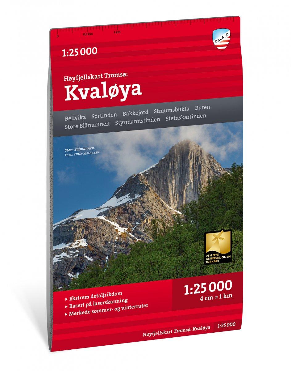 Høyfjellskart Tromsø: Kvaløya