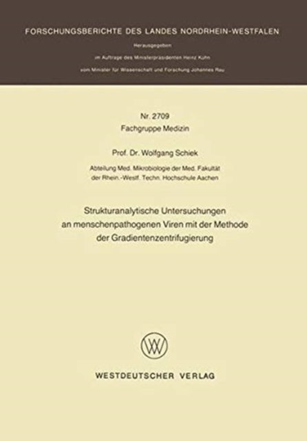 Strukturanalytische Untersuchungen an menschenpathogenen Viren mit der Methode der Gradientenzentrif