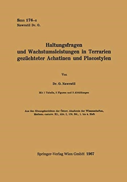 Haltungsfragen und Wachstumsleistungen in Terrarien gezuchteter Achatinen und Placostylen