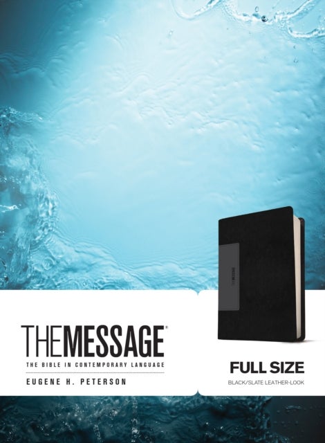 The Message Full Size (Leather-Look, Black/Slate) - The Bible in Contemporary Language