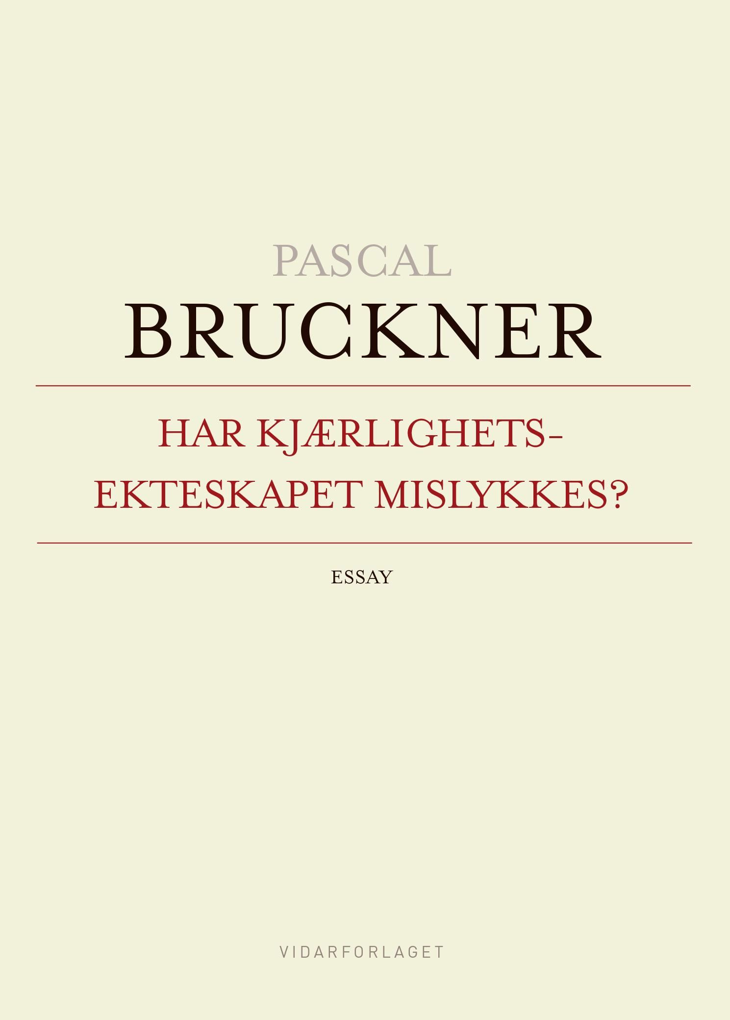 Har kjærlighetsekteskapet mislykkes? - essay