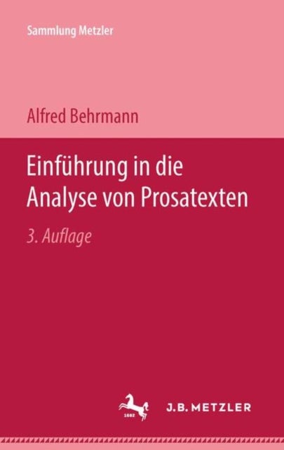 Einfuhrung in die Analyse von Prosatexten
