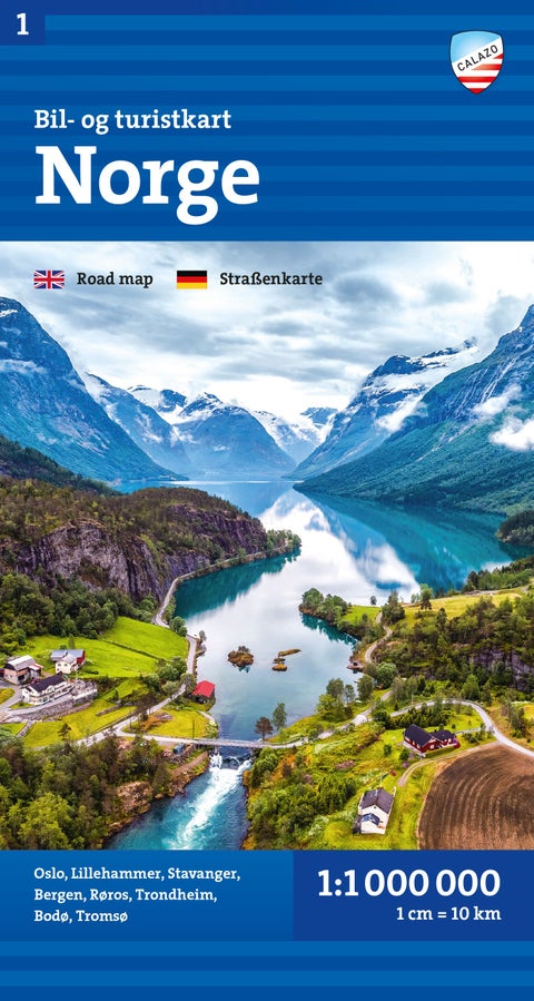 Car and tourist map Norway (Norge) - 1:1 Million scale