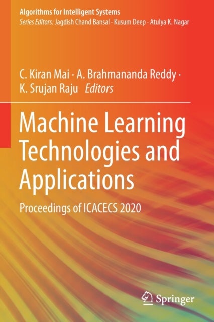 Machine Learning Technologies and Applications - Proceedings of ICACECS 2020