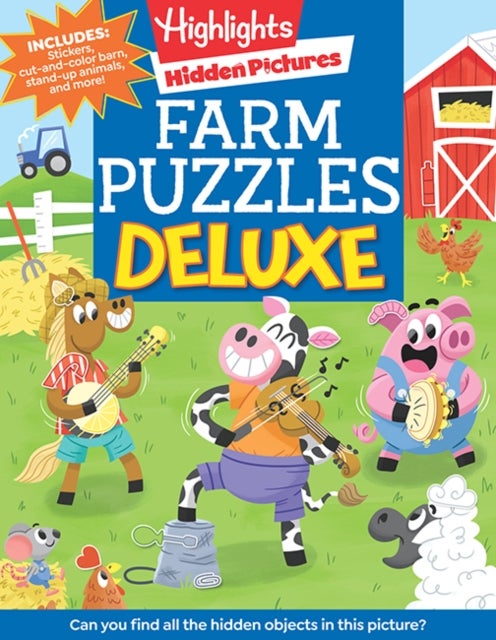 Farm Puzzles Deluxe - Farm Puzzle Book for Kids Featuring Cows, Chickens & More with Over 1,200 Objects to Seek and Find for Kids 6 and Up