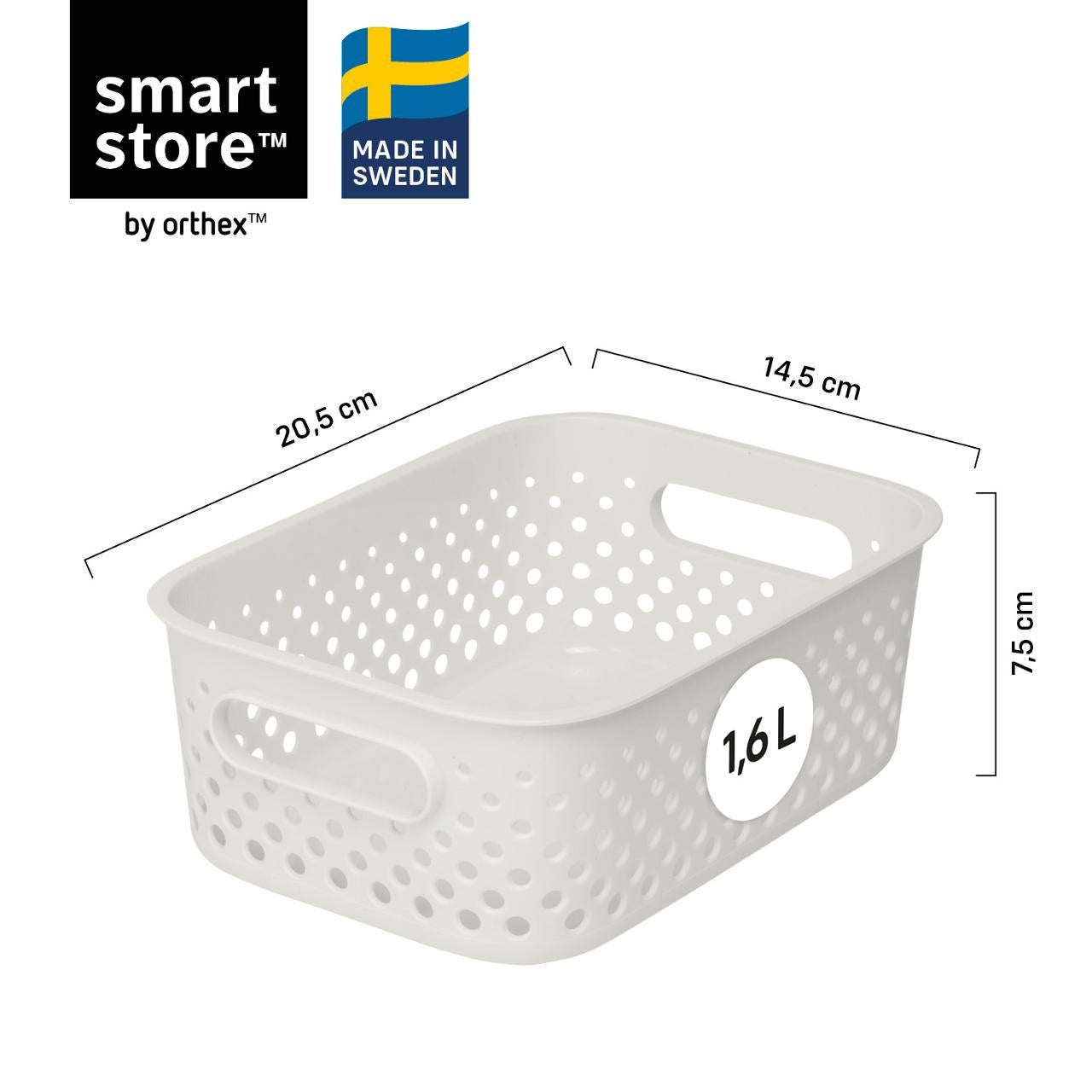 Oppbevaringskurv Smartstore Essence S hvit