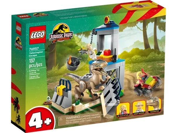 Lego Velociraptor på rømmen 76957