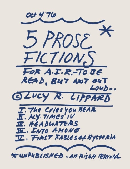 5 Prose&nbsp;Fictions
