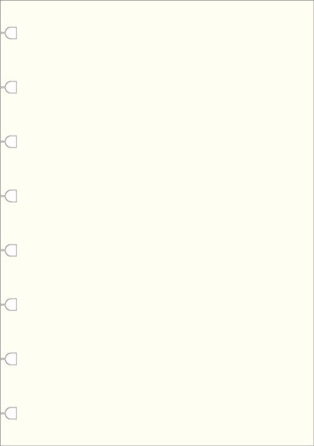 Filofax A5 Notebook refill - plain paper white