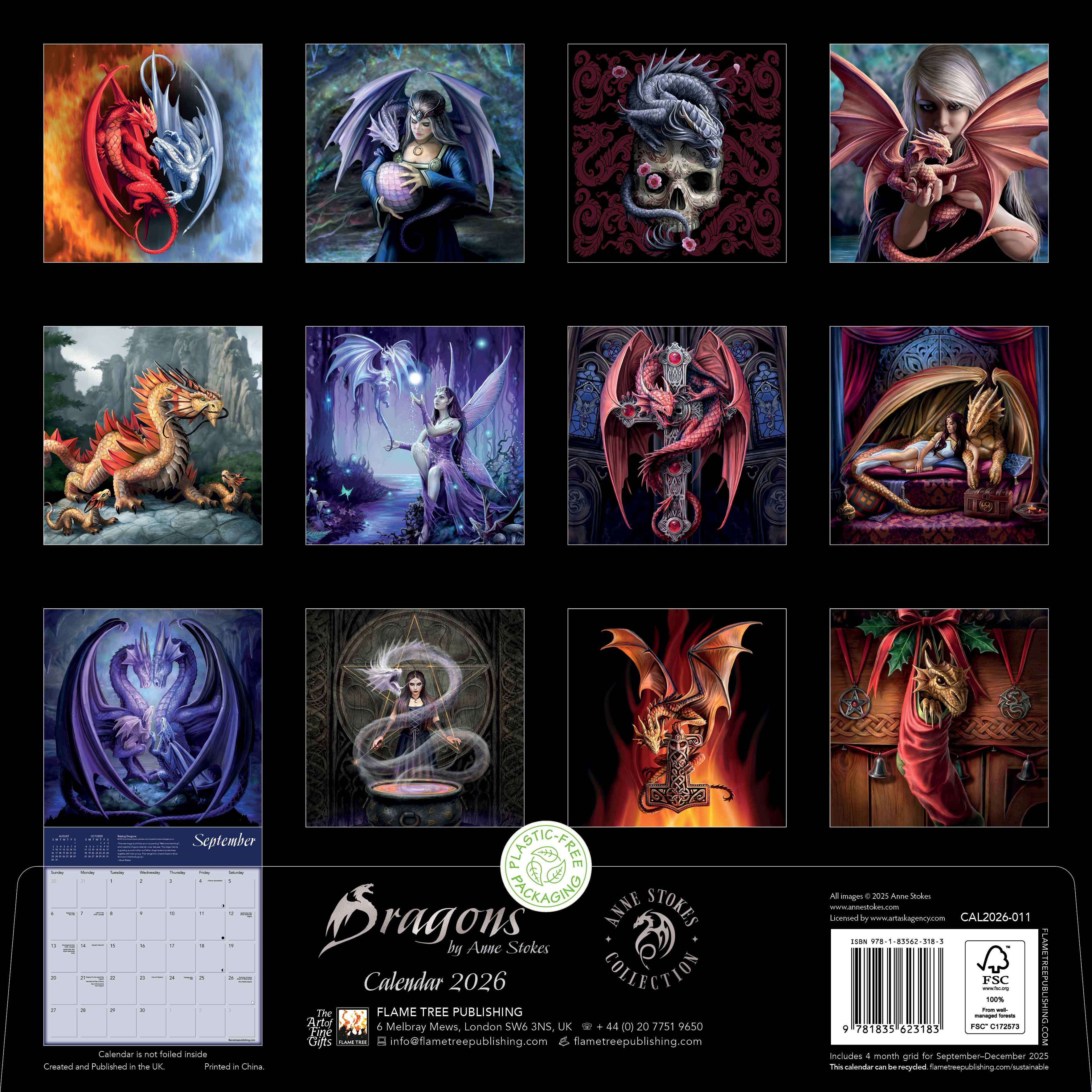 Kalender 2026 30x30 Dragons