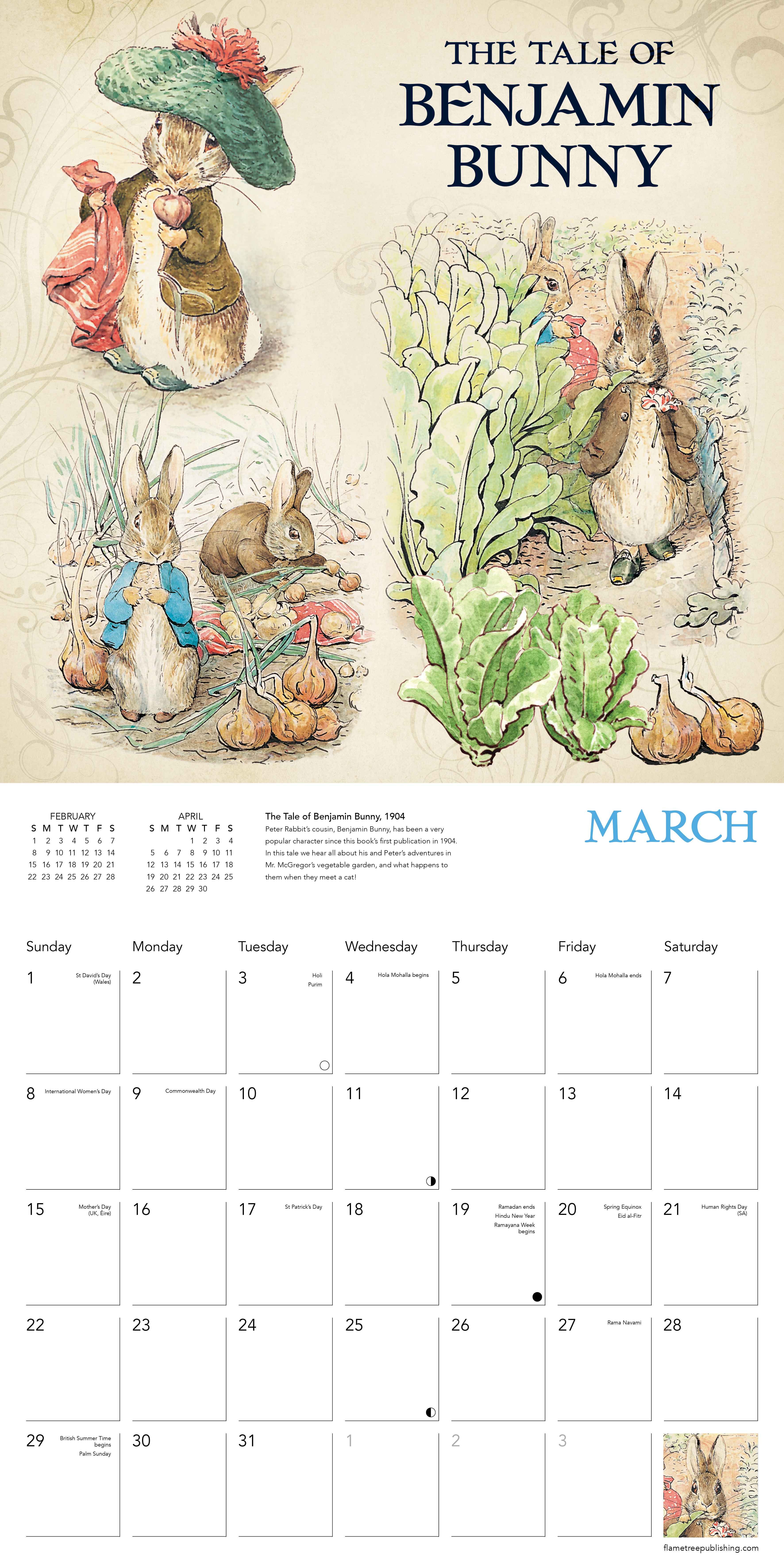 Kalender 2026 30x30 Peter Rabbit