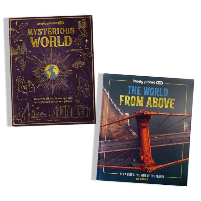 Lonely Planet Kids World Tour - 2 Book Collection Set - Mysteries & Unexplained Enigmas Across the Planet , Epic Birds Eye Photography of Iconic Landscapes & Landmarks
