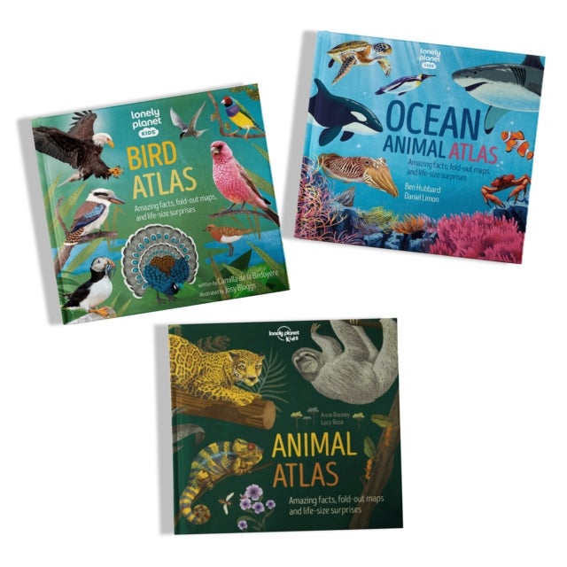 Lonely Planet Kids Creature Atlas Bundle - Meet Amazing Animals Around the World on Land & in the Ocean , Discover Our Planet's Most Incredible Birds , Facts & Maps Inside