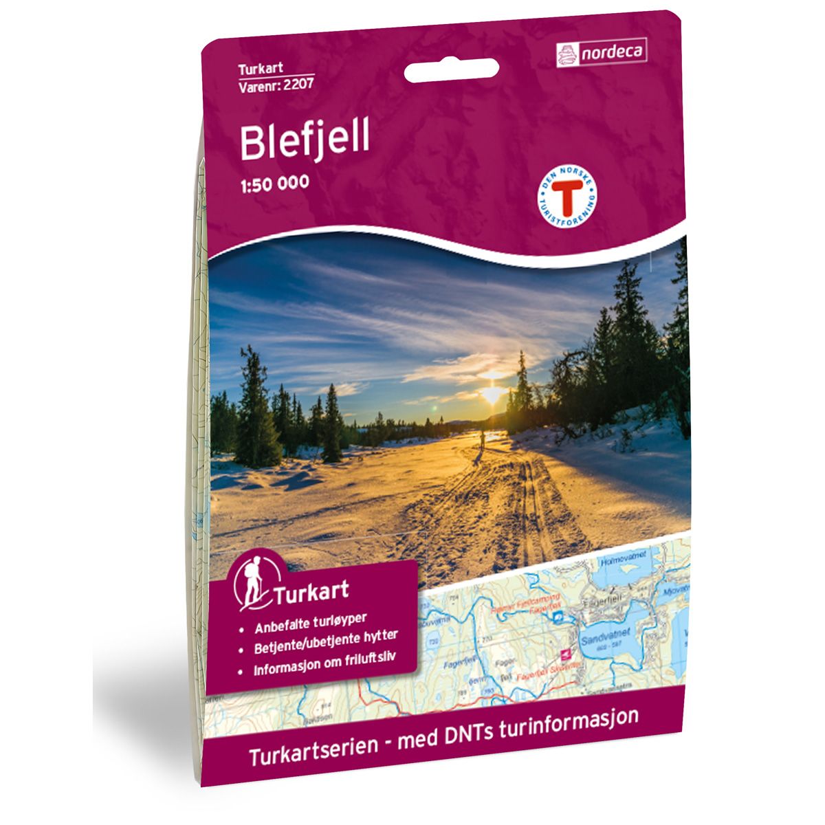 Blefjell - Veikart