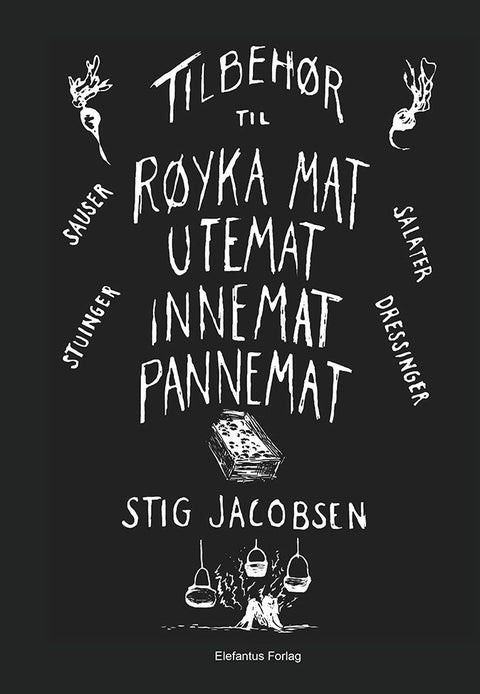 Tilbehør til røyka mat, utemat, innemat, pannemat
