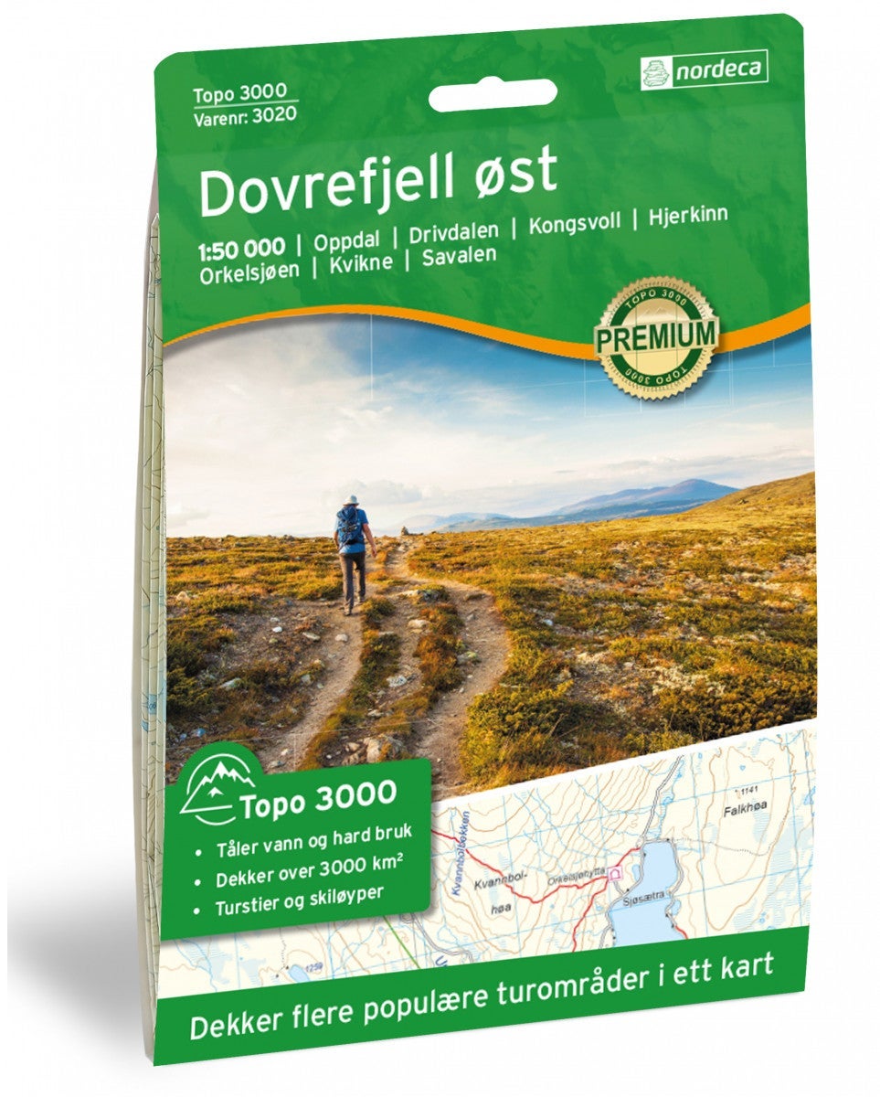 Dovrefjell Øst 1:50 000 - Veikart