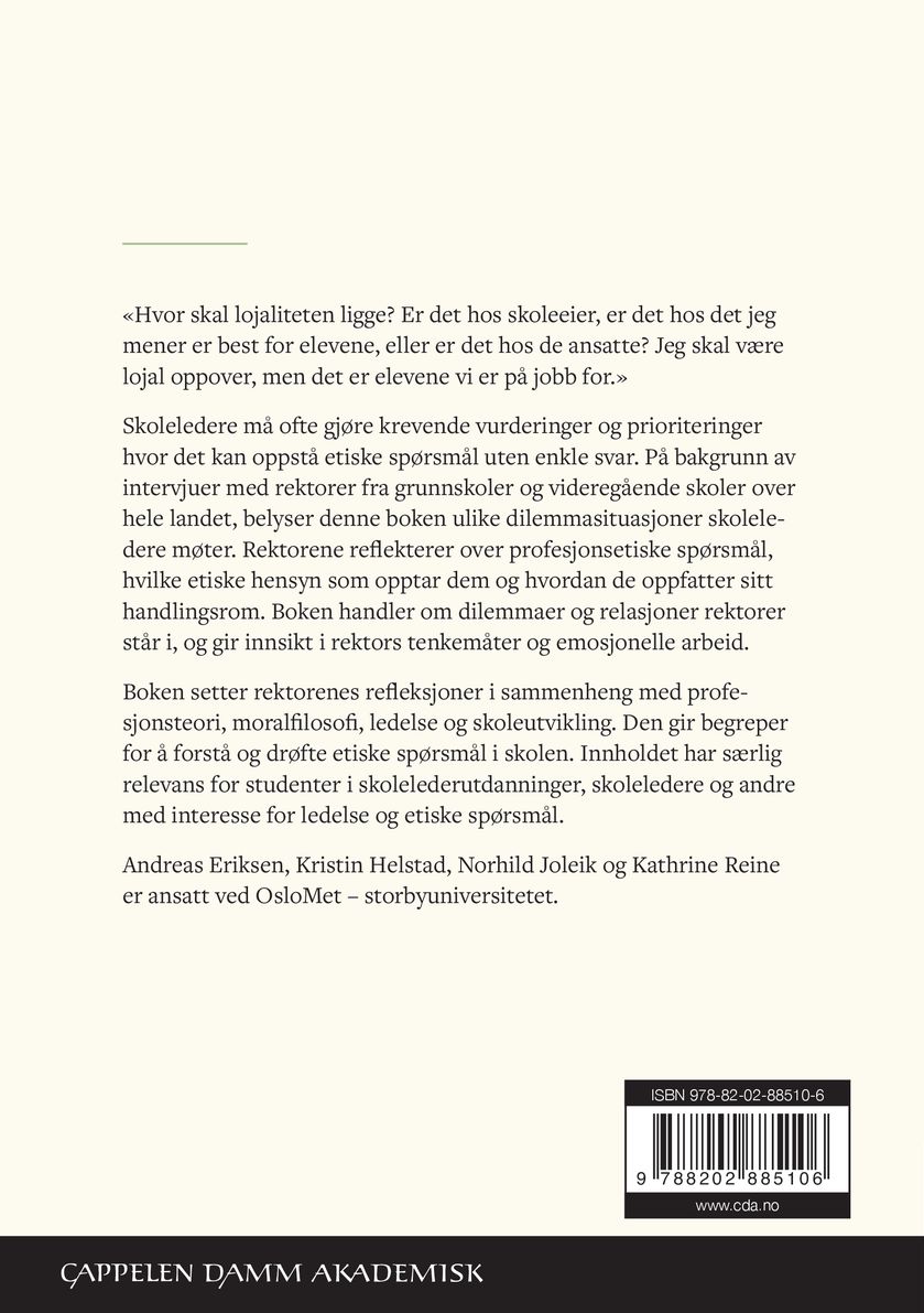Å tenke som en rektor
