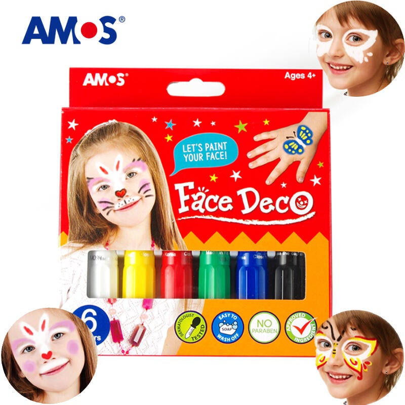 Amos Face Deco Ansiktsmaling 6pk