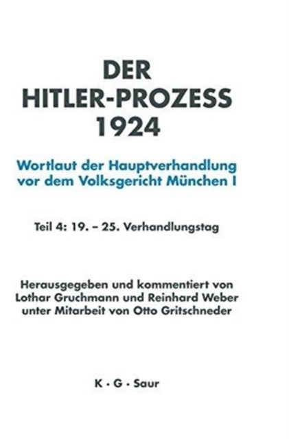 Hitler-Prozeß 1924 Tl.4