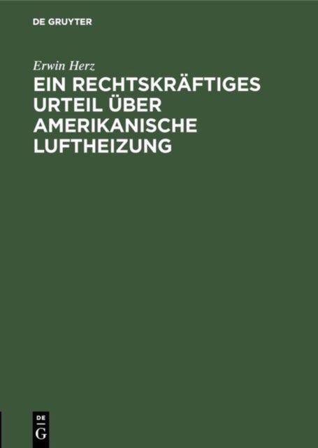 Ein Rechtskraftiges Urteil Uber Amerikanische Luftheizung