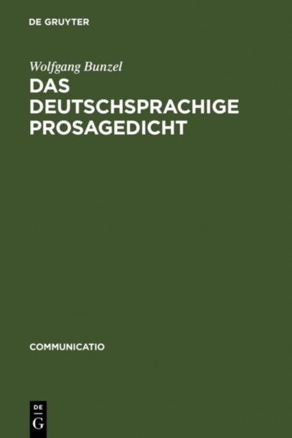 Das deutschsprachige Prosagedicht